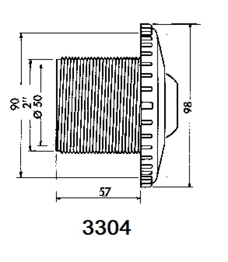 Duza de refulare 2" pentru piscina din beton - Hayward