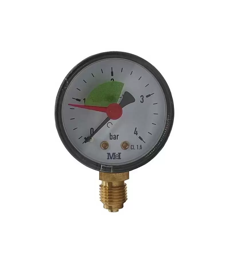 Manometru pentru filtru piscina - afisaj intre 0 si 4 bari - conexiune verticala - SPAZONE