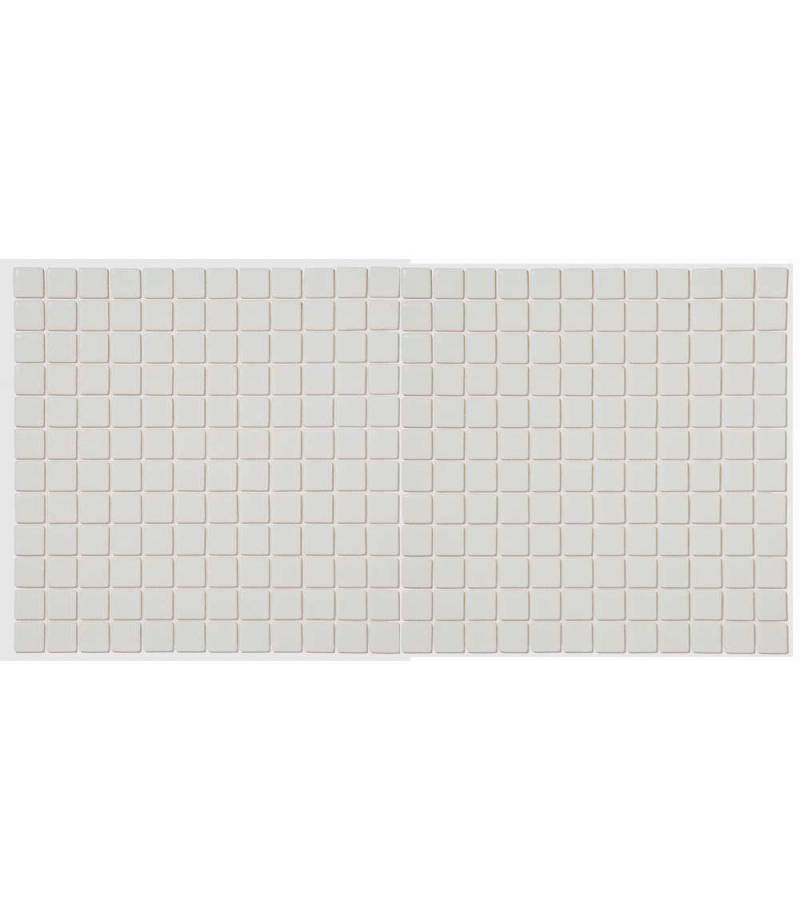 Mozaic din sticla Claro alb suport polybond, 2.5 x 2.5 cm