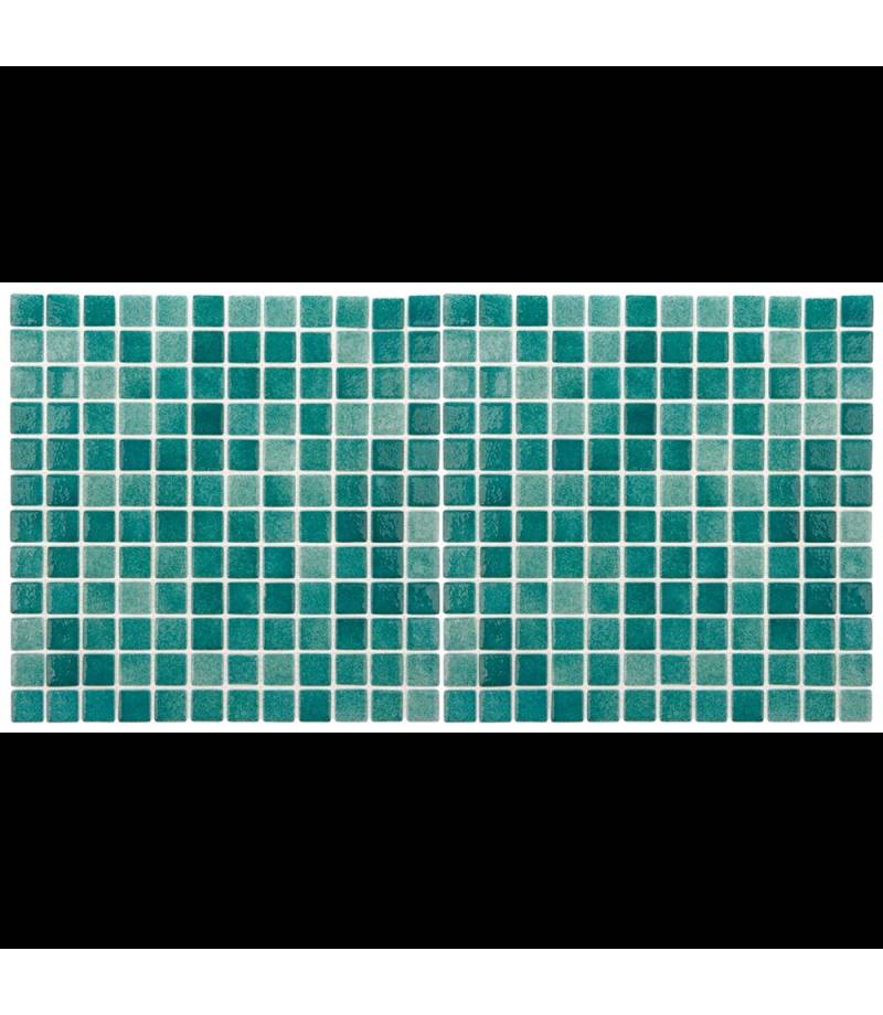 Mozaic din sticla Niebla Verde Turquesa suport polybond, 2.5 x 2.5 cm