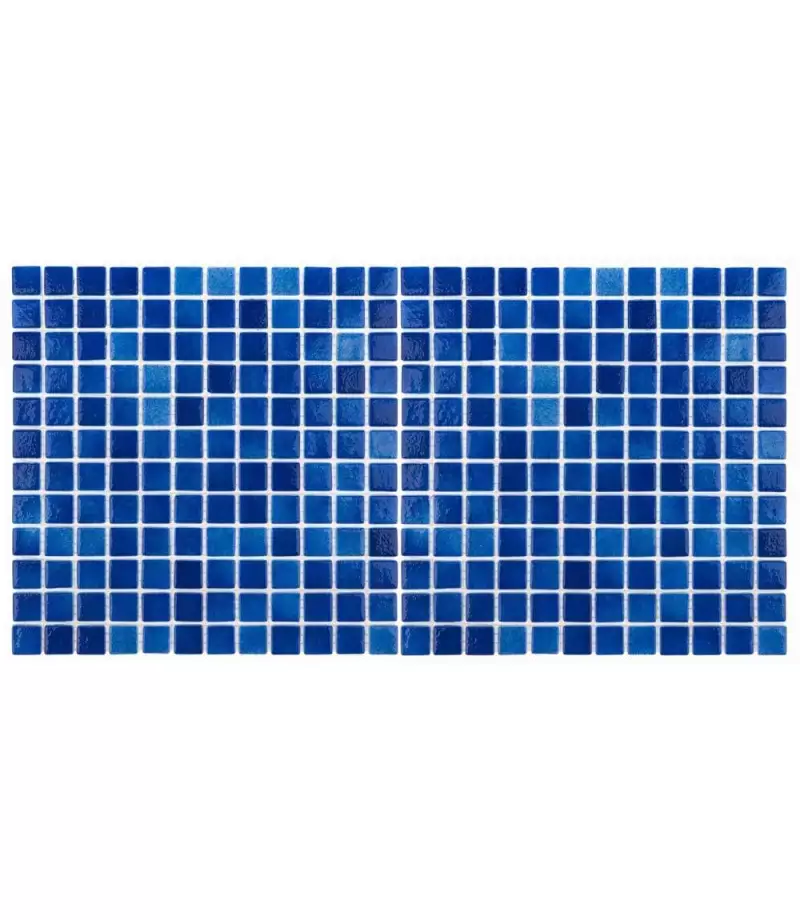 Mozaic din sticla Niebla Marin antiderapant suport polybond, 2.5 x 2.5 cm