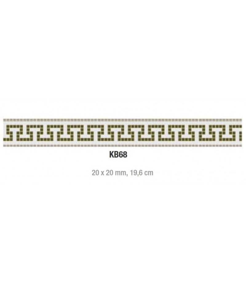 Friza mozaic din sticla suport hartie 2 x 2 cm