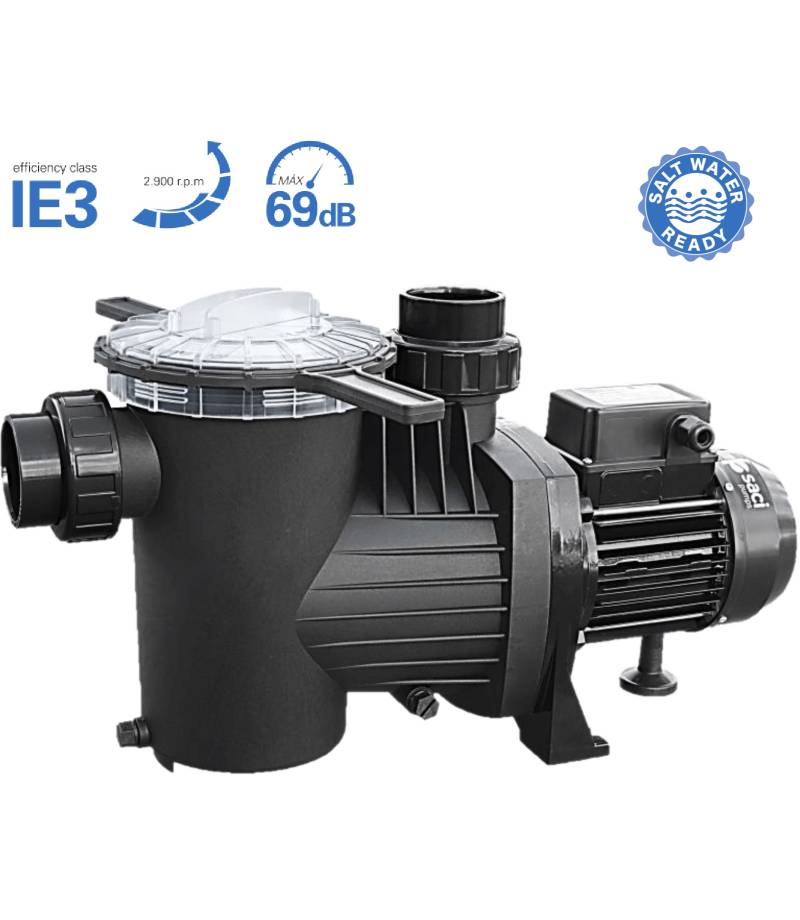Pompa piscina WINNER 50T 14m³/h H=8m 0,5 CP 400V- SACI