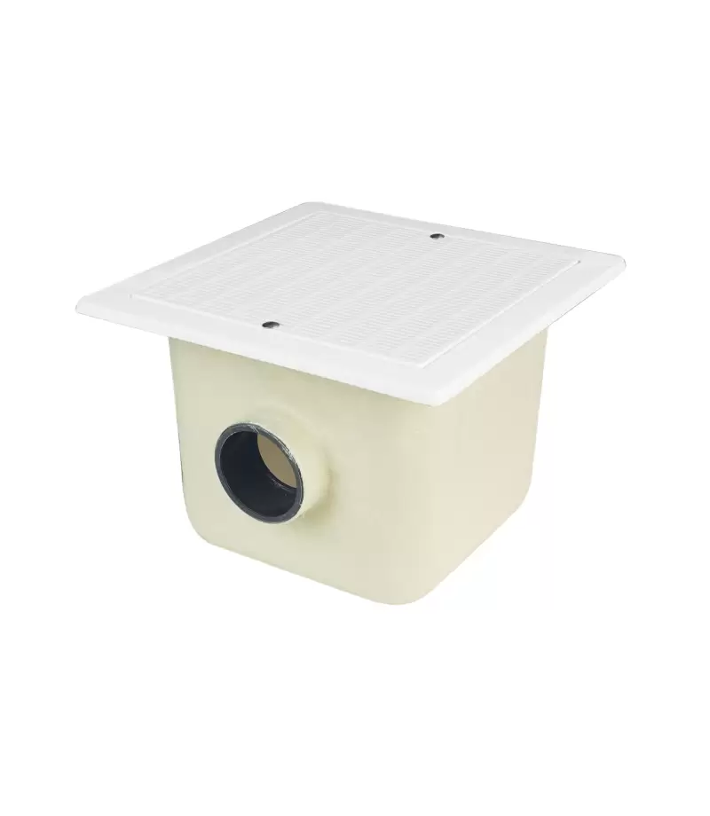 Sifon principal pentru piscina 512 mm x 512 mm, iesire 110 mm, grilaj plastic - AstralPool