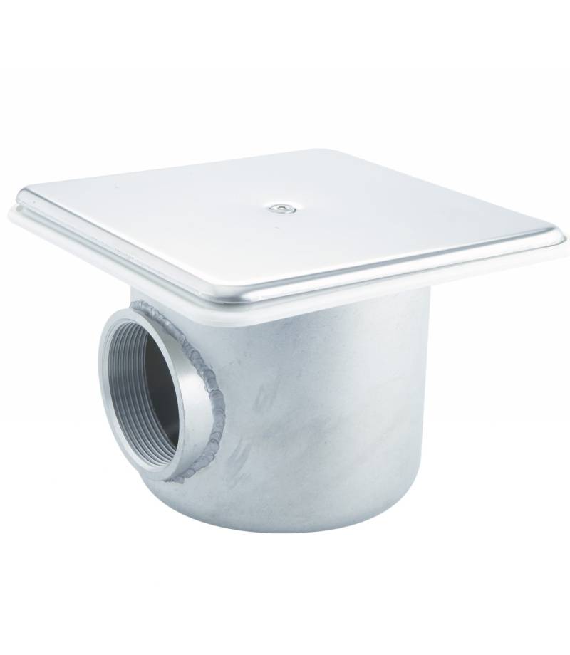Sifon cu capac patrat antivortex din otel inoxidabil AISI-316 - 170 x 170 mm pentru beton - Astral Pool