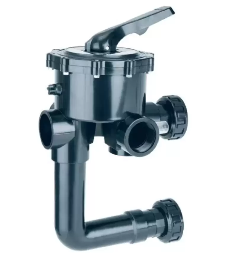 Vana multiport Classic 6 cai 2" cu racorduri, evacuare superioara in lateral si evacuare inferioara in baza vanei- AstralPool