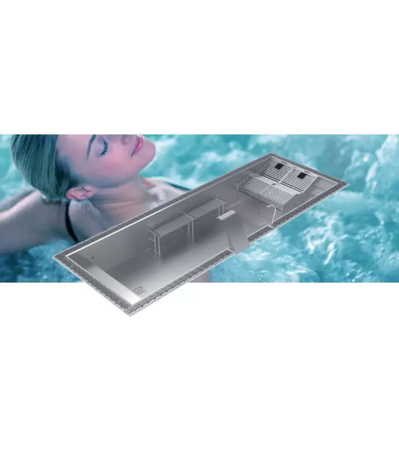 Piscina din inox cu overflow COMFORT 12x3x1.2m - AstralPool
