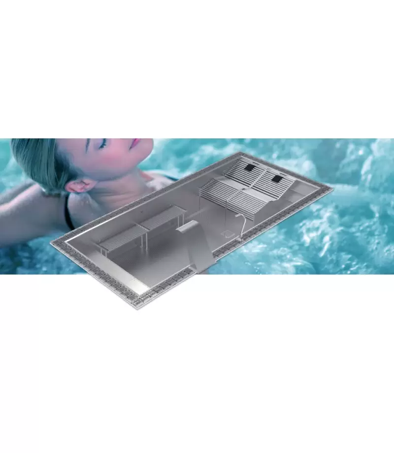 Piscina din inox cu overflow COMFORT 7x3x1.2m - AstralPool