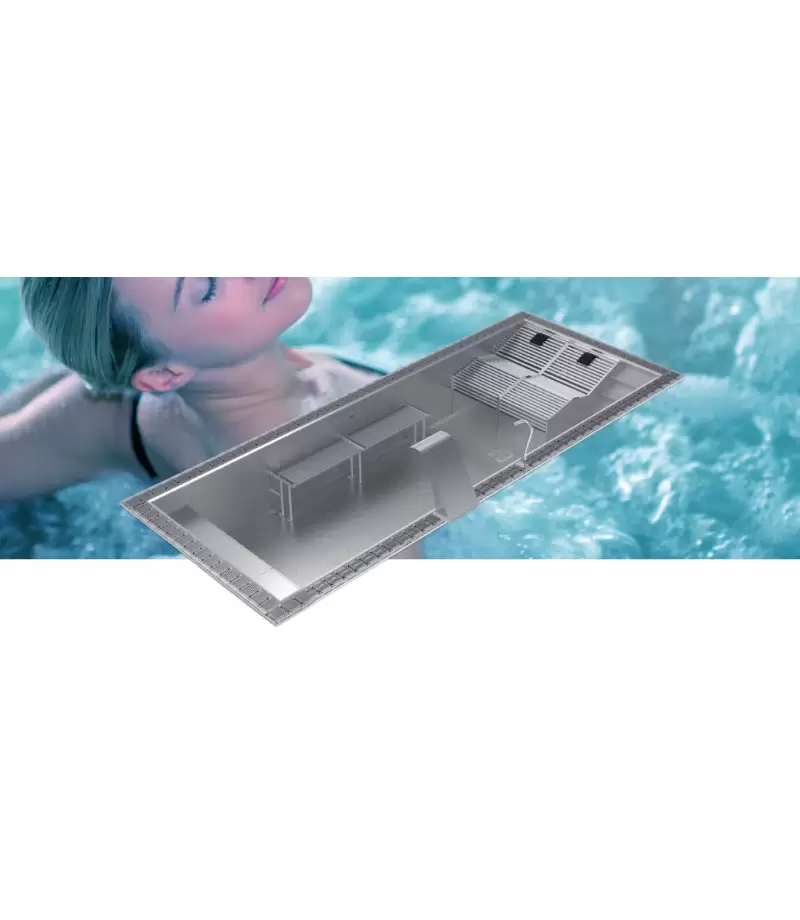 Piscina din inox cu overflow COMFORT 9x3x1.2m - AstralPool