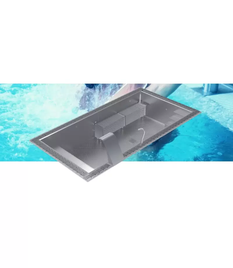 Piscina din inox cu overflow WELLNESS 5x3x1.2m - AstralPool