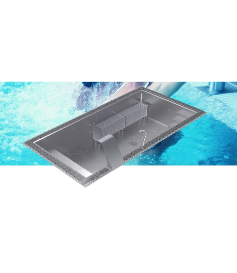 Piscina din inox cu overflow WELLNESS 7x3x1.2m - AstralPool