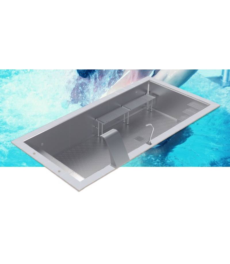Piscina din inox cu skimmere WELLNESS 7x3x1.2m - AstralPool