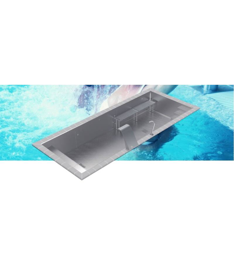 Piscina din inox cu skimmere WELLNESS 9x3x1.2m - AstralPool