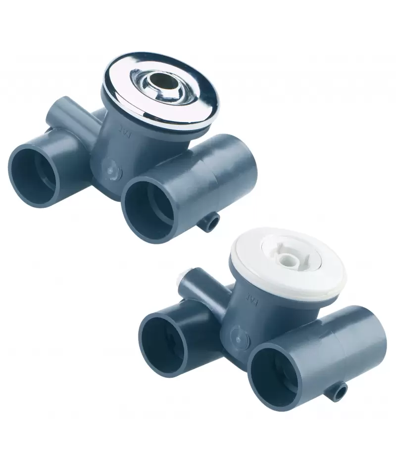 Jet apa-aer 1 1/4” panou frontal bronz placat cu crom pentru conducta D32mm - AstralPool