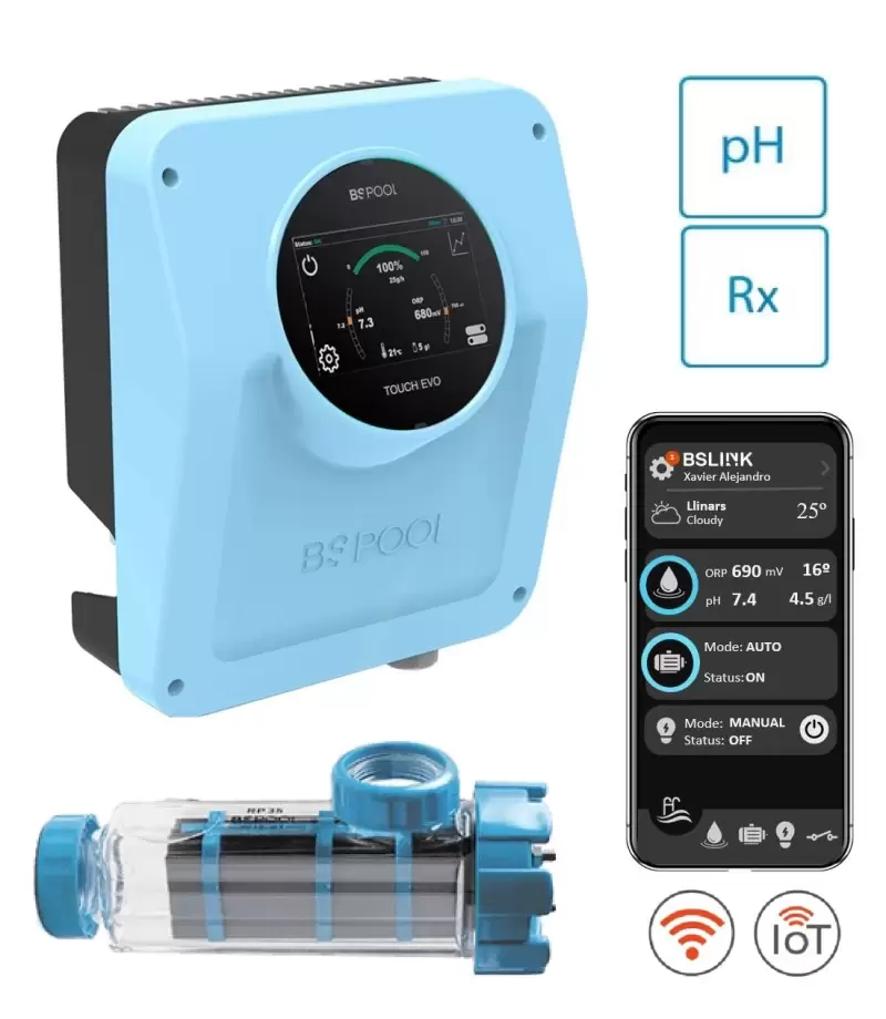 Aparat electroliza Touch Evo LINK - pH, Rx, T KIT 20g/h 70mc- BS POOL