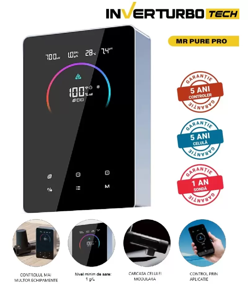 Electrolizor cu sare Mr. Pure PRO MPP16 WiFi pH-Rx inclus 13grame/ora - max 50mc - Aquark 