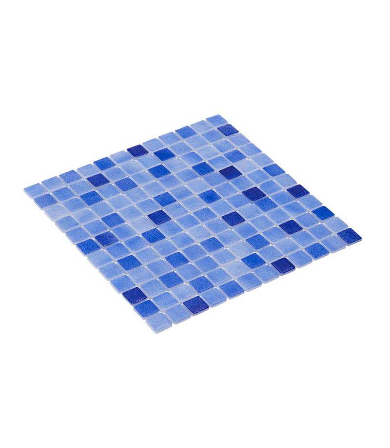 Mozaic vitroceramic albastru mix  2,5x2,5 cm-HVZ060 