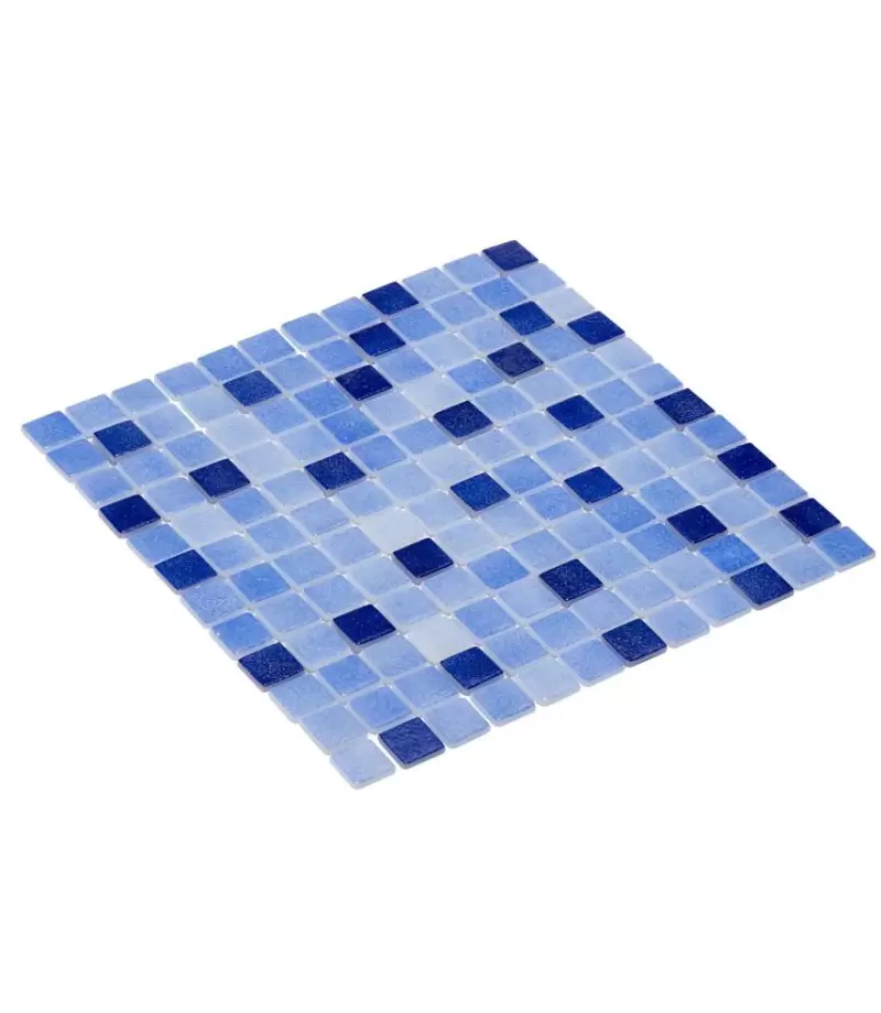 Mozaic vitroceramic albastru mix  2,5x2,5 cm-HVZ117 