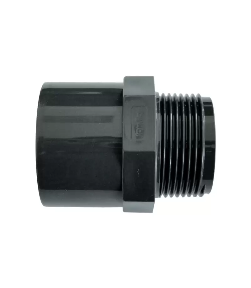 Niplu mixt PVC-U D63-D50mm x 1½" Fe - Cepex