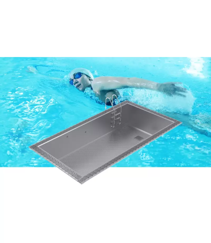 Piscina din inox cu overflow OPTIMAL 5x3x1,2m - AstralPool