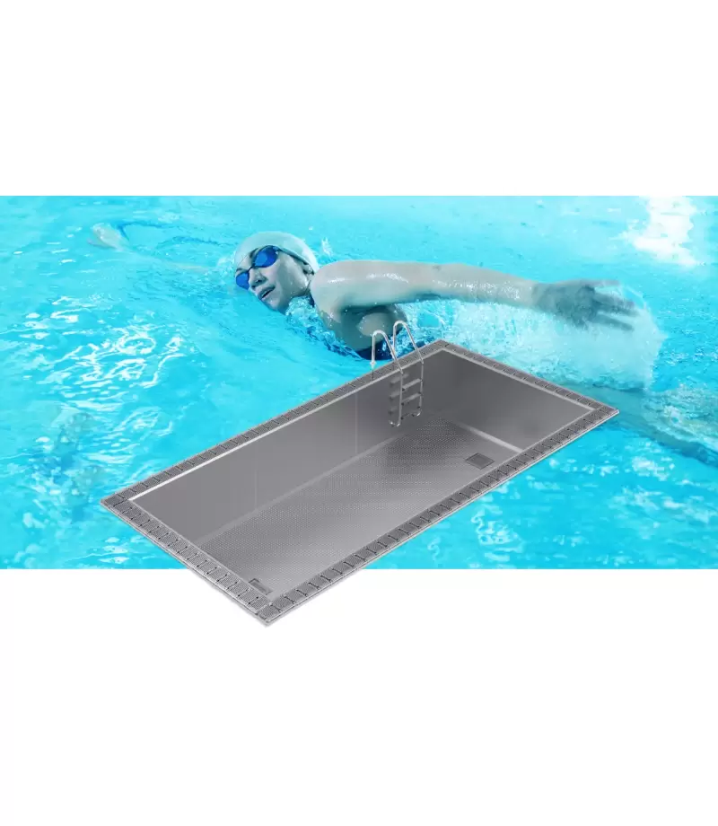 Piscina din inox cu overflow OPTIMAL 7x3x1,2m - AstralPool