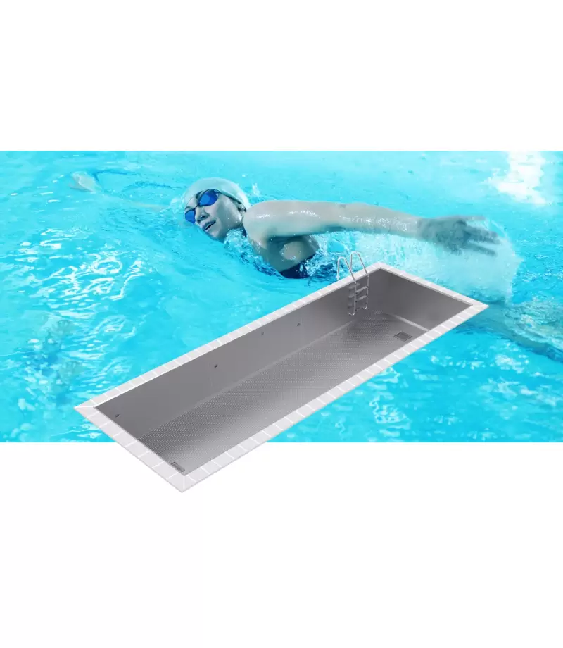 Piscina din inox cu overflow OPTIMAL 12x3x1,2m - AstralPool