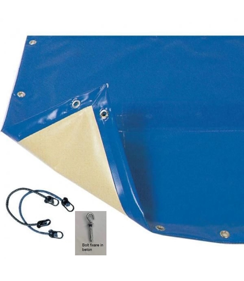 Prelata de iarna PVC albastra pentru piscina prindere beton-AstralPool