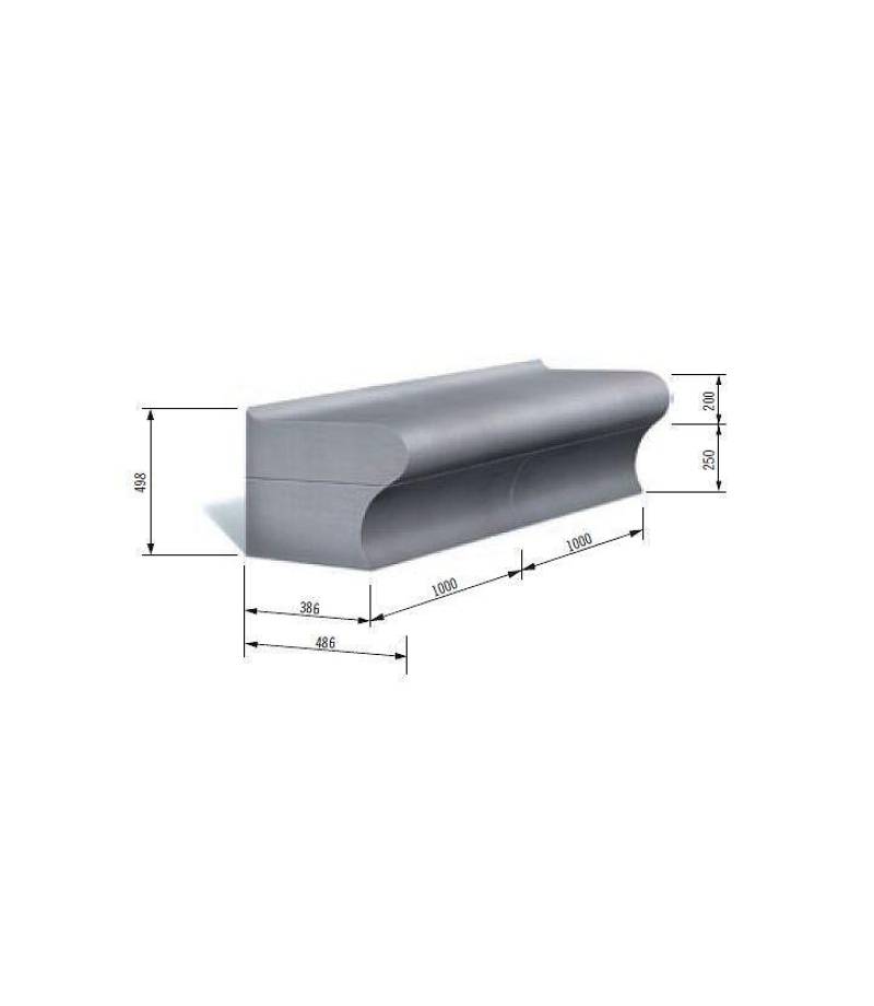 Bancheta fara spatar 100x48x50 cm - Hammam