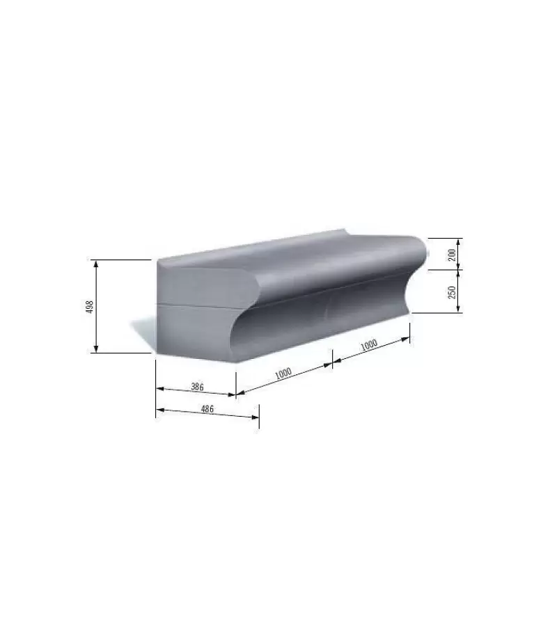 Bancheta fara spatar 100x48x50 cm - Hammam