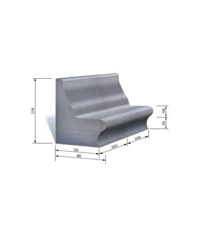 Bancheta ergonomica 100x110x80 cm - Hammam
