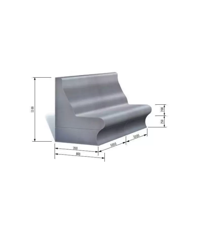 Bancheta ergonomica 100x110x80 cm - Hammam