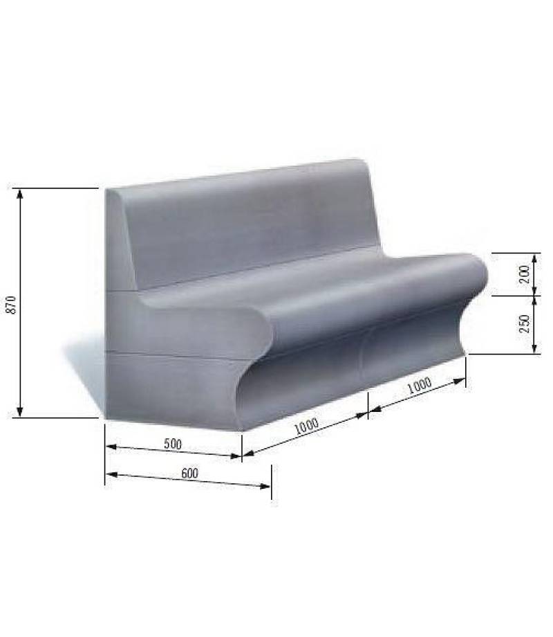 Bancheta cu spatar inclinat 100x87x60 cm - Hammam
