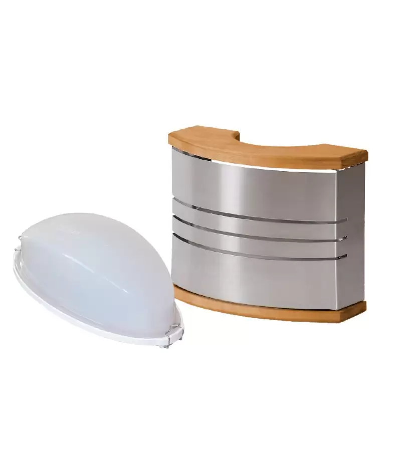 Lampa pentru sauna cu abajur inox - Harvia