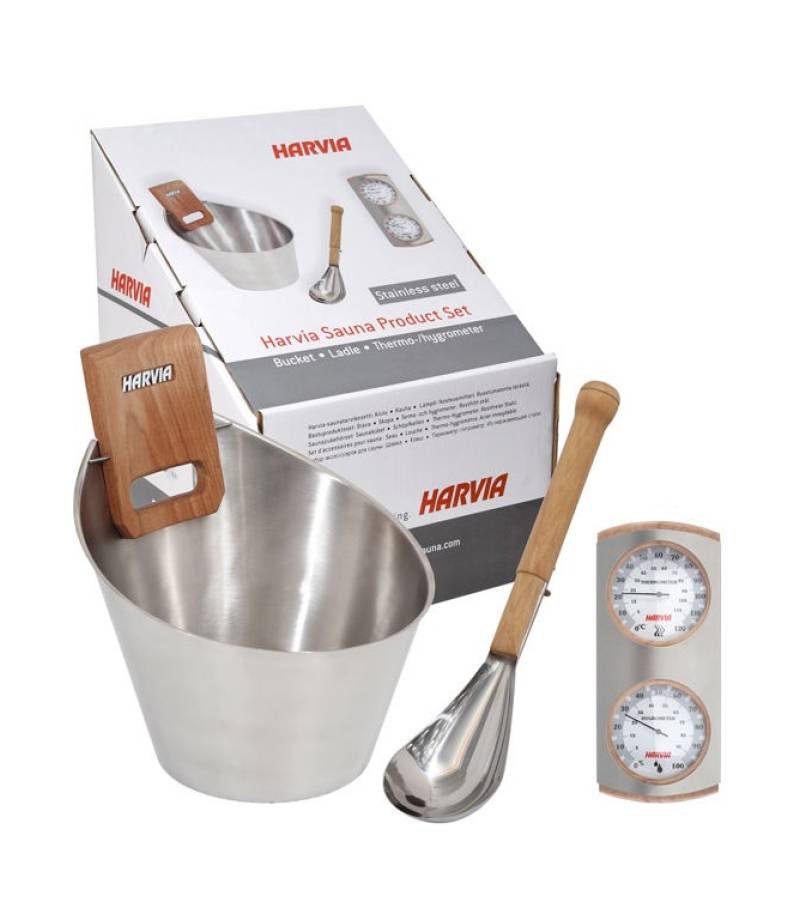 Set accesorii din inox pentru sauna-Harvia