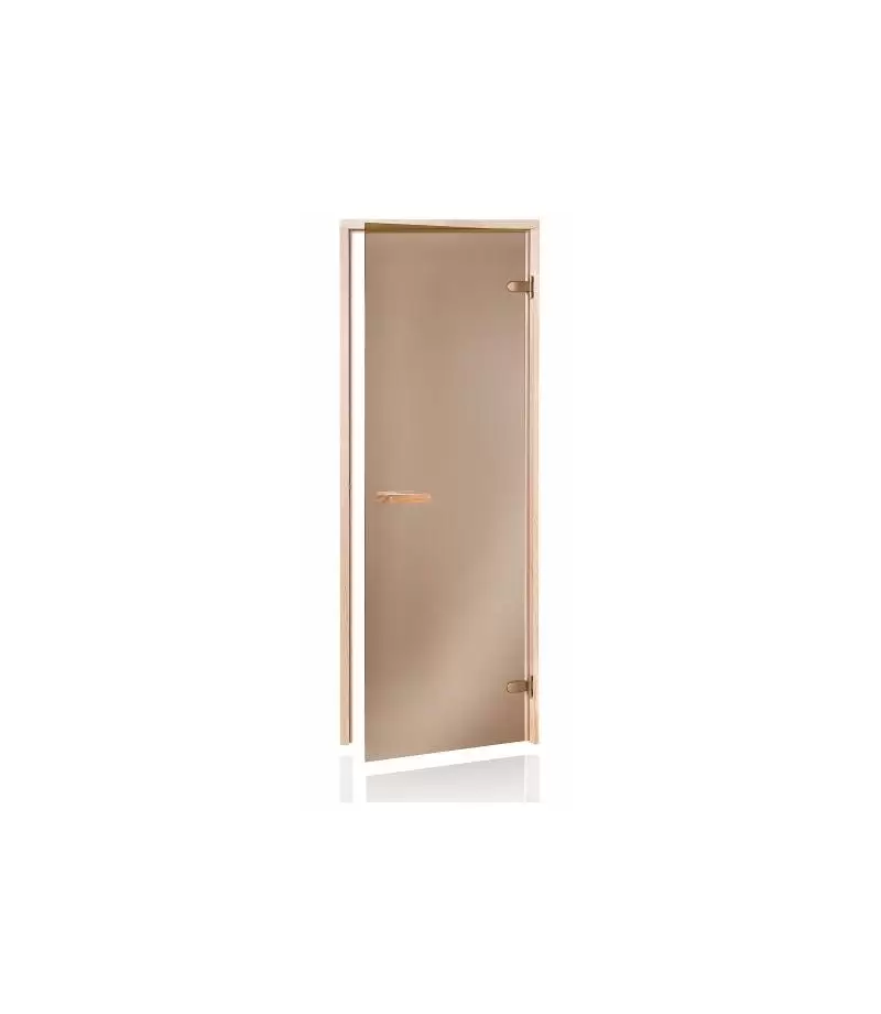 Usa pentru sauna uscata din lemn de pin si sticla bronz - 70 x 190cm - SPAZONE