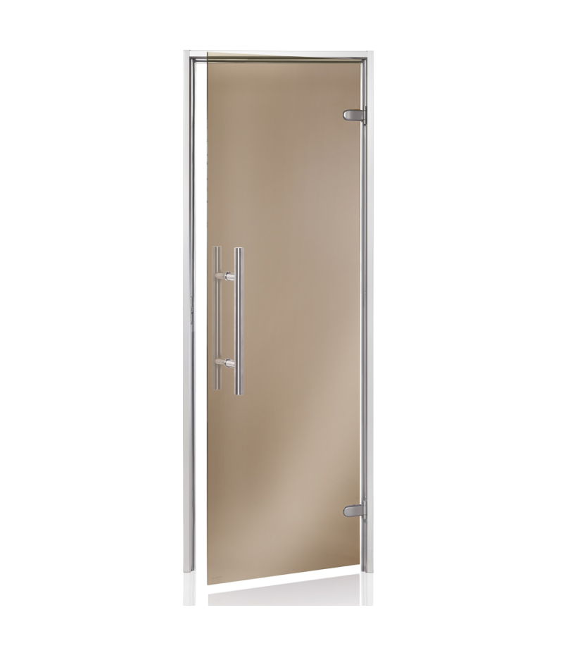 Usa premium pentru baie de aburi din sticla bronz si rama aluminiu 80 x 210cm - SPAZONE