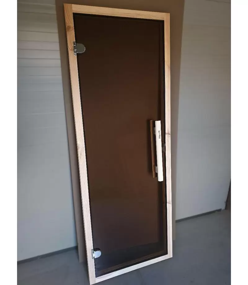 Usa pentru sauna uscata 192x72cm cu geam din sticla bronz Aurora High Class - SPAZONE