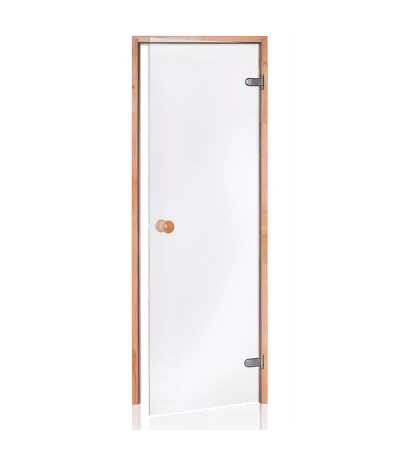 Usa pentru sauna uscata 200x80cm sticla clara, rama din pin - SPAZONE