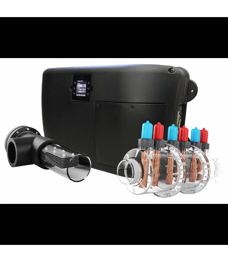Sistem hidroliza si ionizare Cu/Ag pentru piscina AQUASCENIC - 500 grame / 750 mᶟ - SUGAR VALLEY