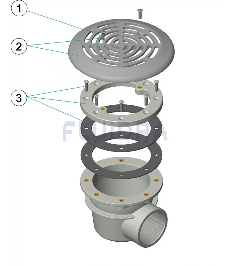 Sifon mini pentru liner Ø175 cu insertii - AstralPool