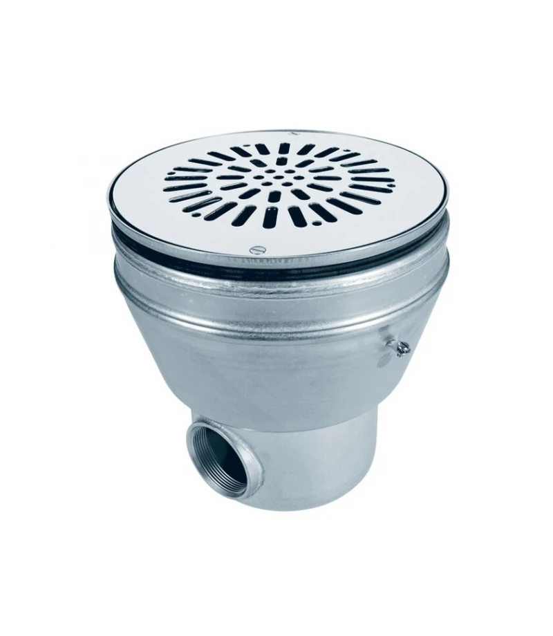 Sifon pentru liner din otel inoxidabil AISI-316 Ø238 mm cu grilaj plat - AstralPool