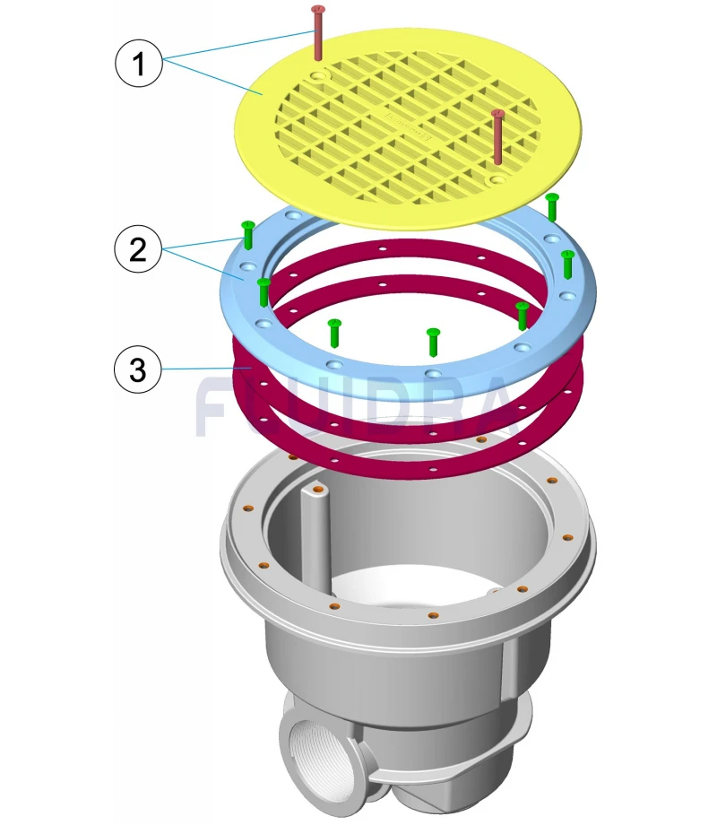  Sifon NORM pentru liner Ø189mm cu grilaj plat fara insertii - AstralPool