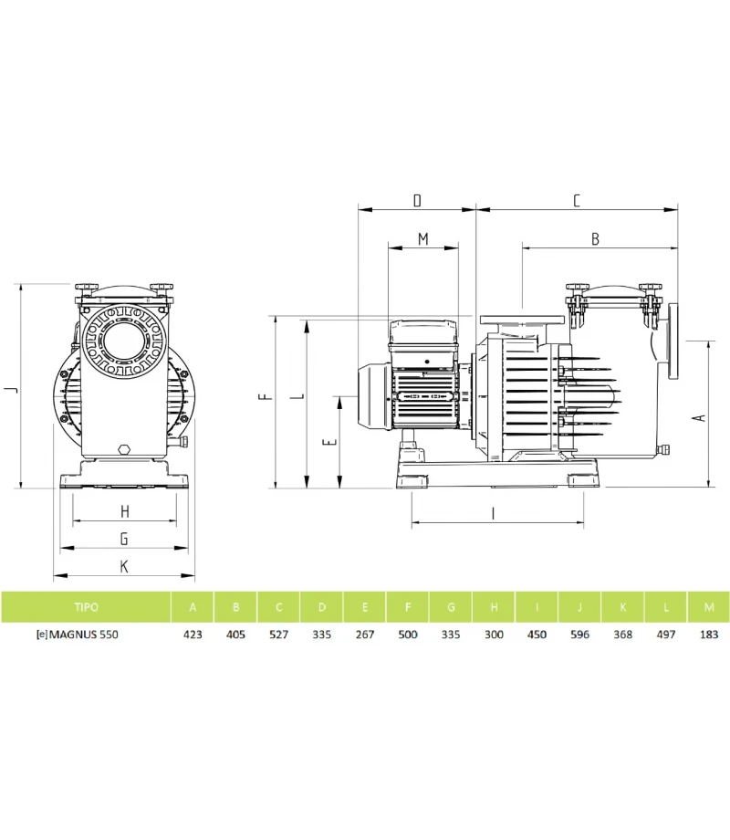 Pompa cu viteza variabila 104mc/h 4Kw 400V E-MAGNUS-4 550 - SACI