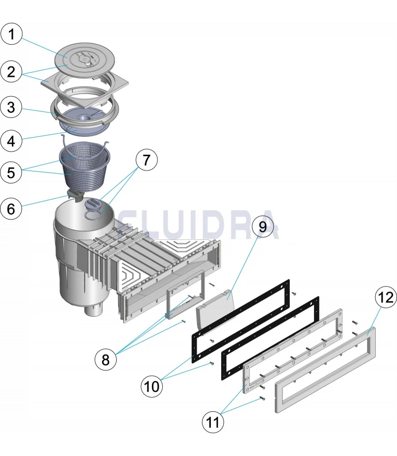 Skimmer 17.5L deschidere ingusta fara insertii pentru liner - AstralPool