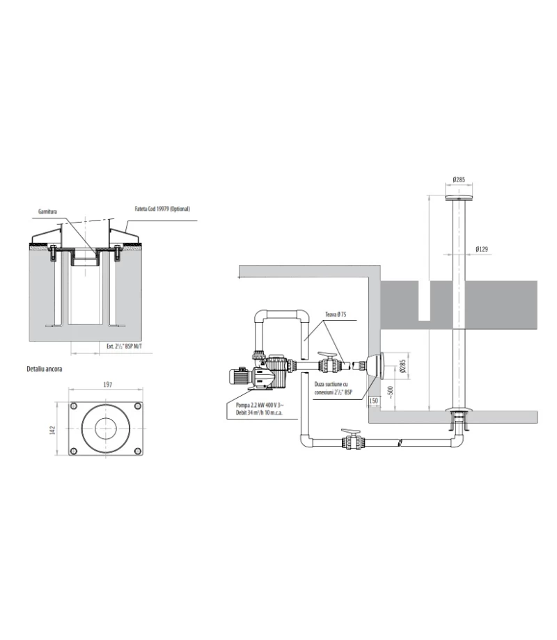 Joc de apa in forma de ciuperca Ø 285 mm - AstralPool