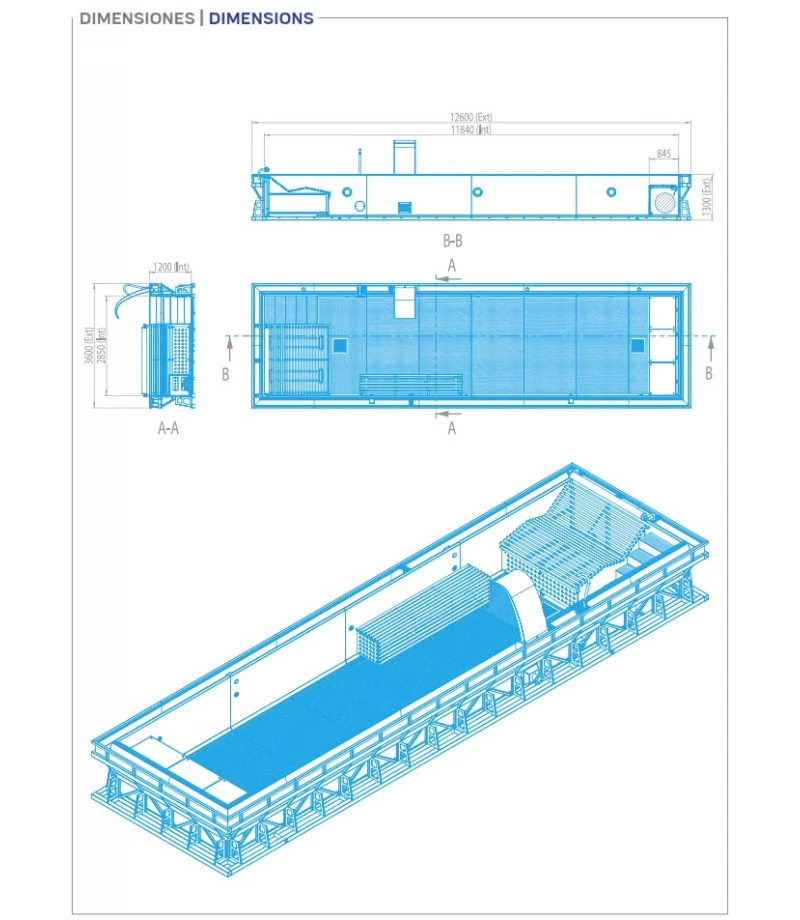 Piscina din inox cu overflow COMFORT 12x3x1.2m - AstralPool