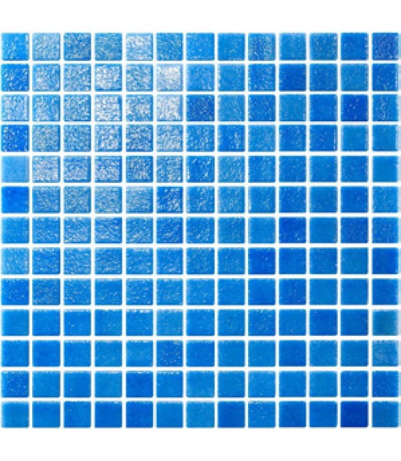 Mozaic de sticla Blue Mist suport poliuretan, 2.5 x 2.5 cm