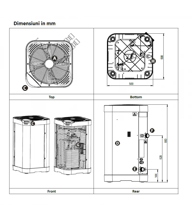Pompa de caldura Full Inverter Z350iQ MD4 - Zodiac 11 kW (-7°C)