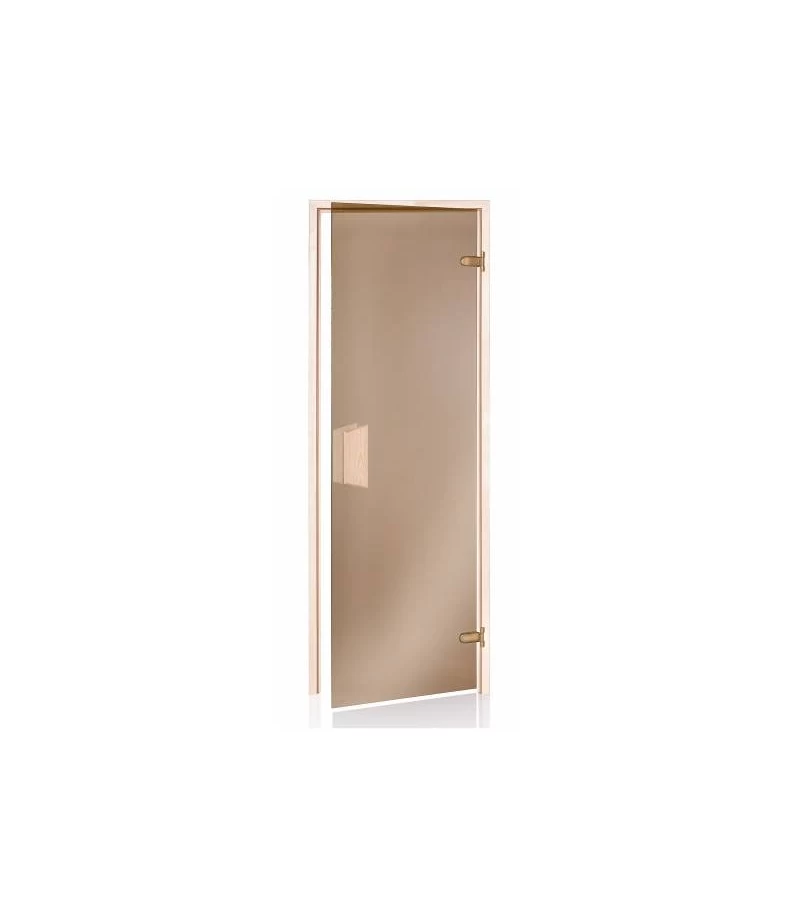 Usa pentru sauna alder din lemn de anin si sticla gri - 800 x 1900 (mm) - SPAZONE