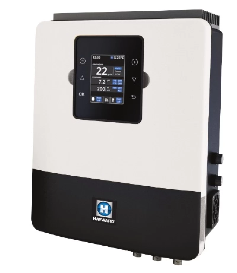 Electrolizor cu sare pentru piscina AQUARITE + SV cu celula transparenta si pH integrat - 16 grame / 65 mᶟ - Hayward